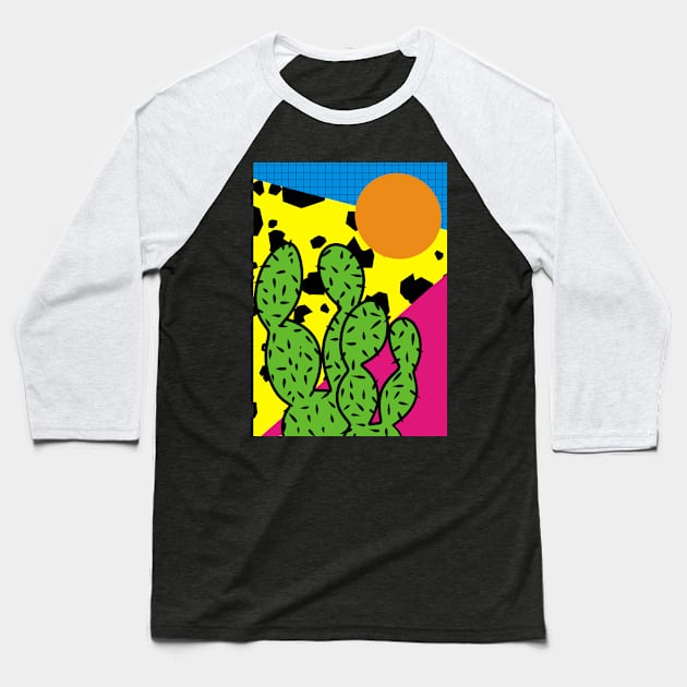 bold pop art cactus Baseball T-Shirt by SpicyNoodle